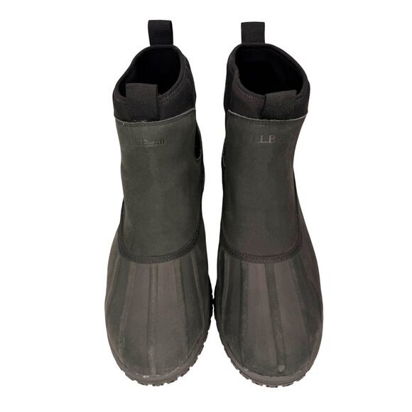 L.L Bean Black Tek 2.5 Primaloft Waterproof Chelsea Winter Boots Men's size 11 - Picture 4 of 10